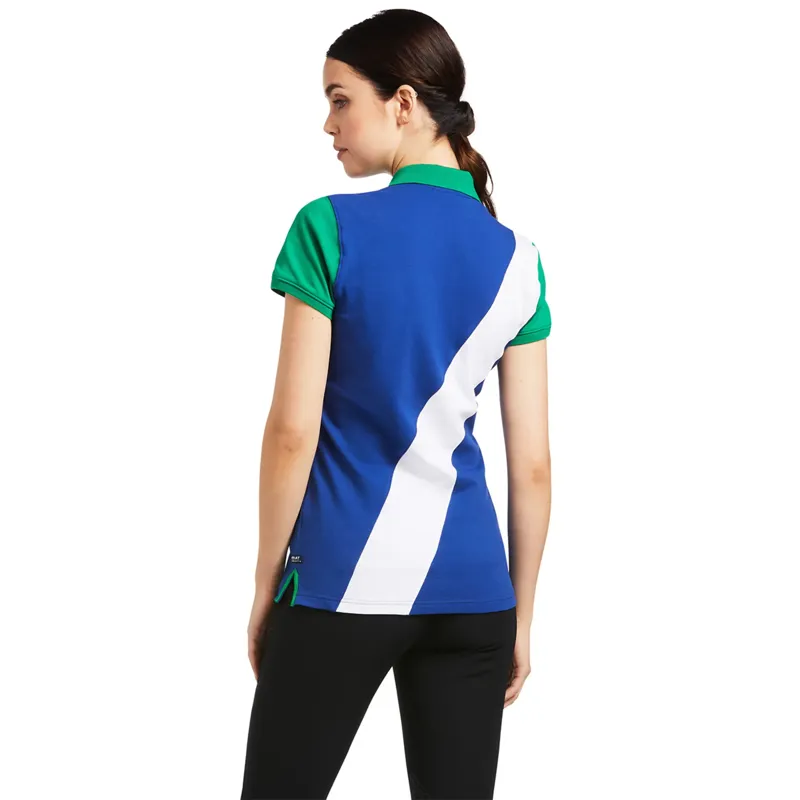 Ariat Women's Taryn SS Polo - Mazarine Blue/Pool Table-1