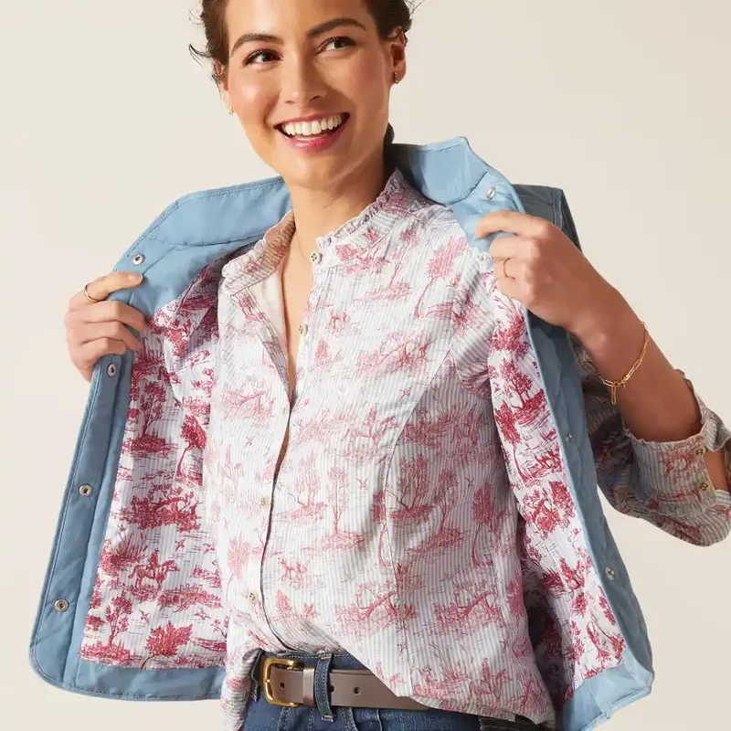 Ariat Woodside Quilted Gilet Womens - Blue Shadow-2