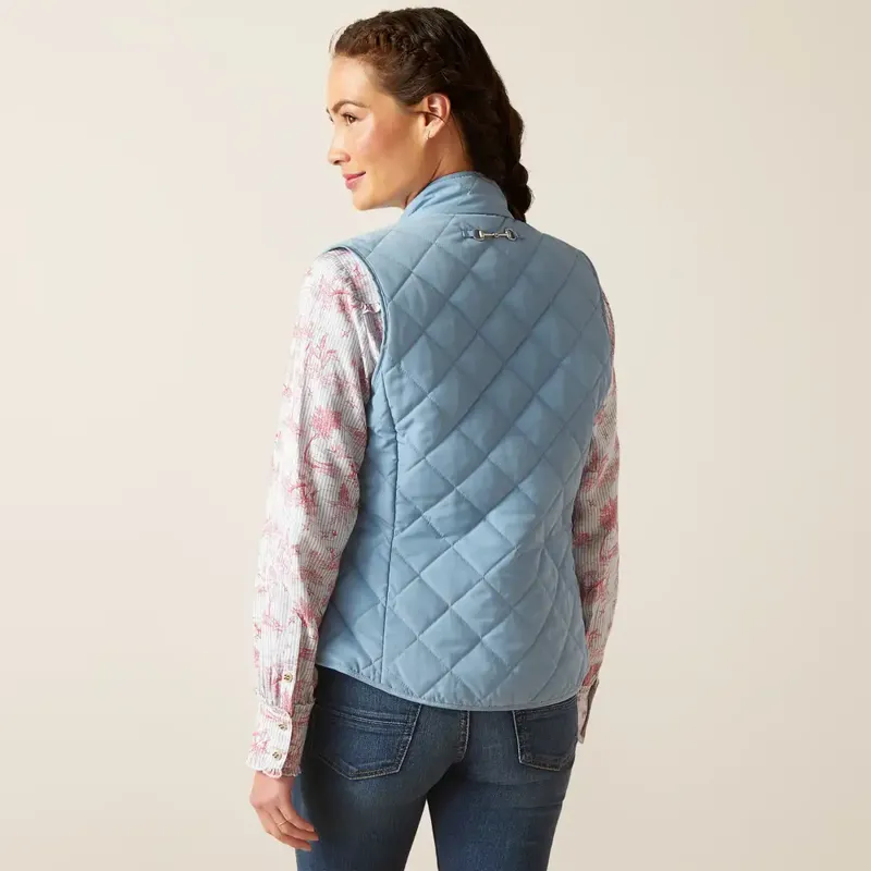 Ariat Woodside Quilted Gilet Womens - Blue Shadow-1