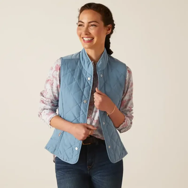 Ariat Woodside Quilted Gilet Womens - Blue Shadow