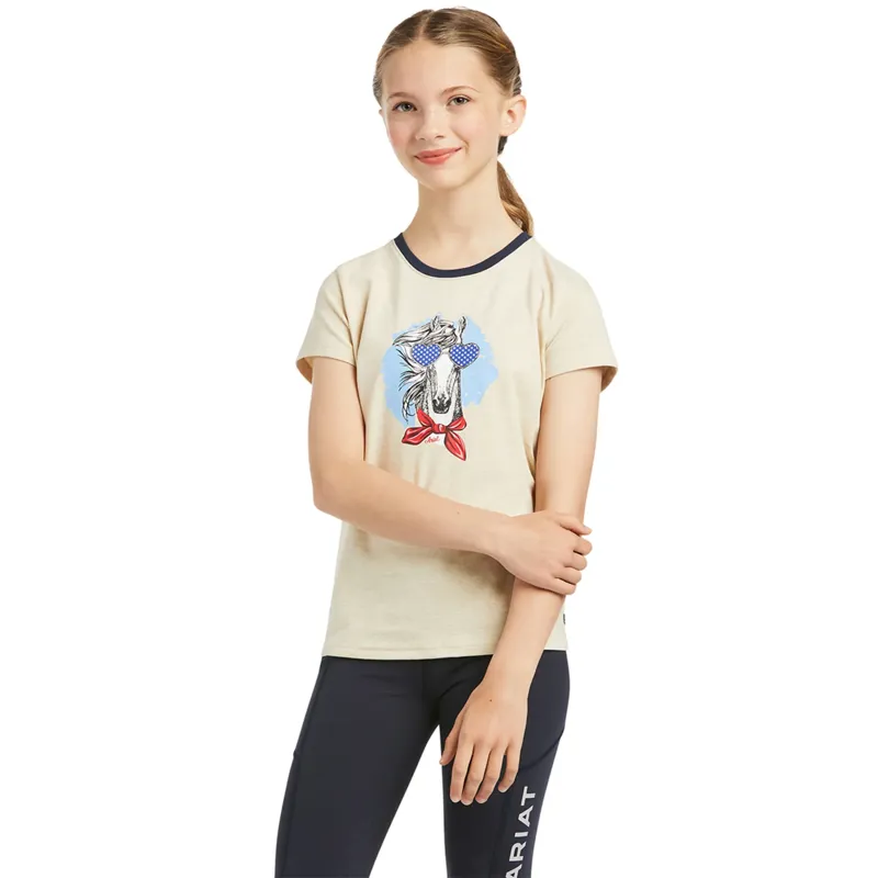 Ariat Youth Fabulous SS T-Shirt - Oatmeal Heather