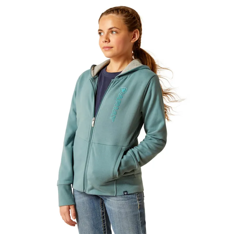 Ariat Youth Team Logo Hoodie - North Atlantic