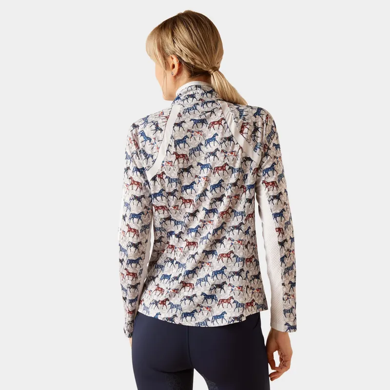 AriatTEK Sunstopper 3.0 1/4 Zip Baselayer - Painted Ponies-1
