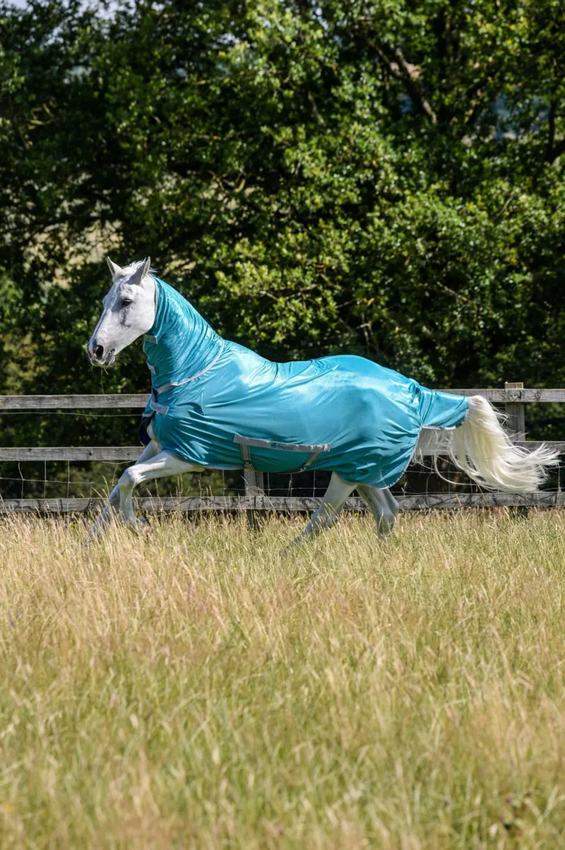 Bucas Freedom Fly Sheet Full Neck - Turquoise