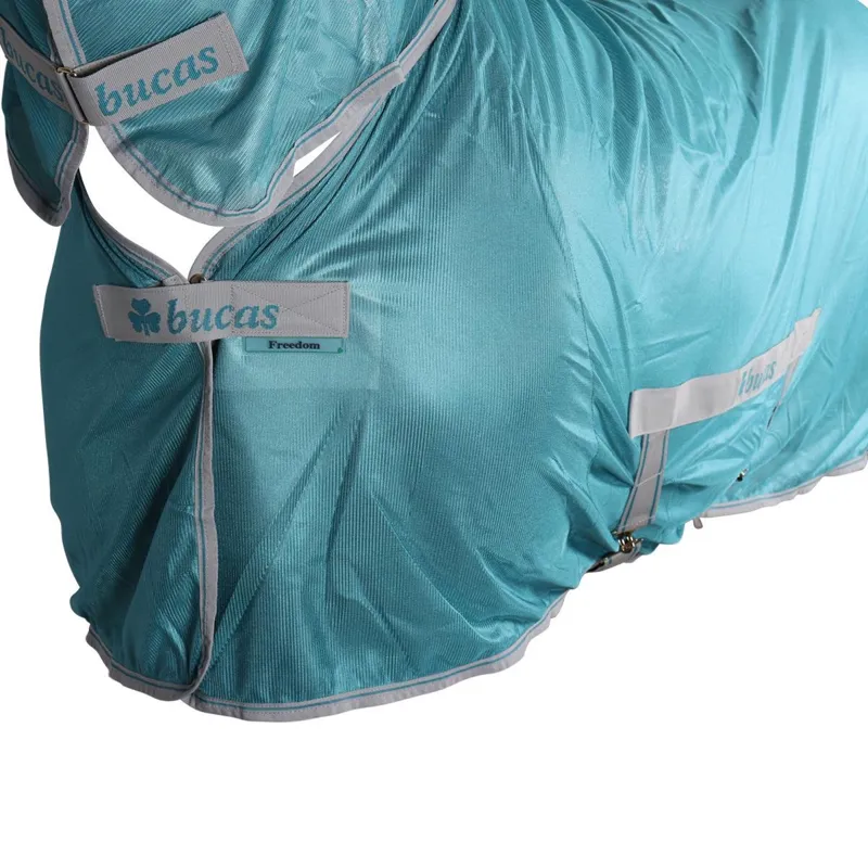 Bucas Freedom Fly Sheet Full Neck - Turquoise-1