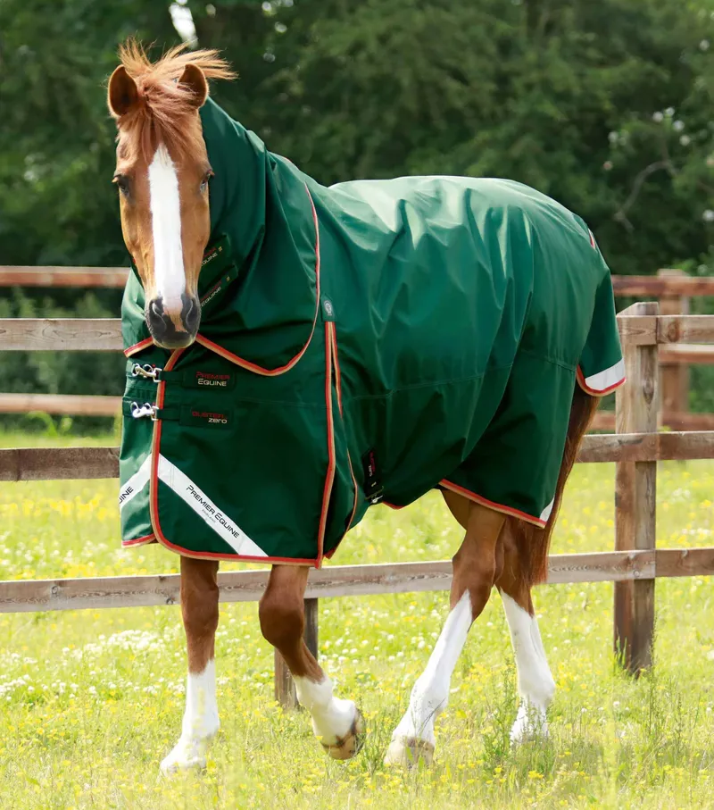 Premier Equine Buster Zero Turnout Rug with Classic Neck Cover - Green