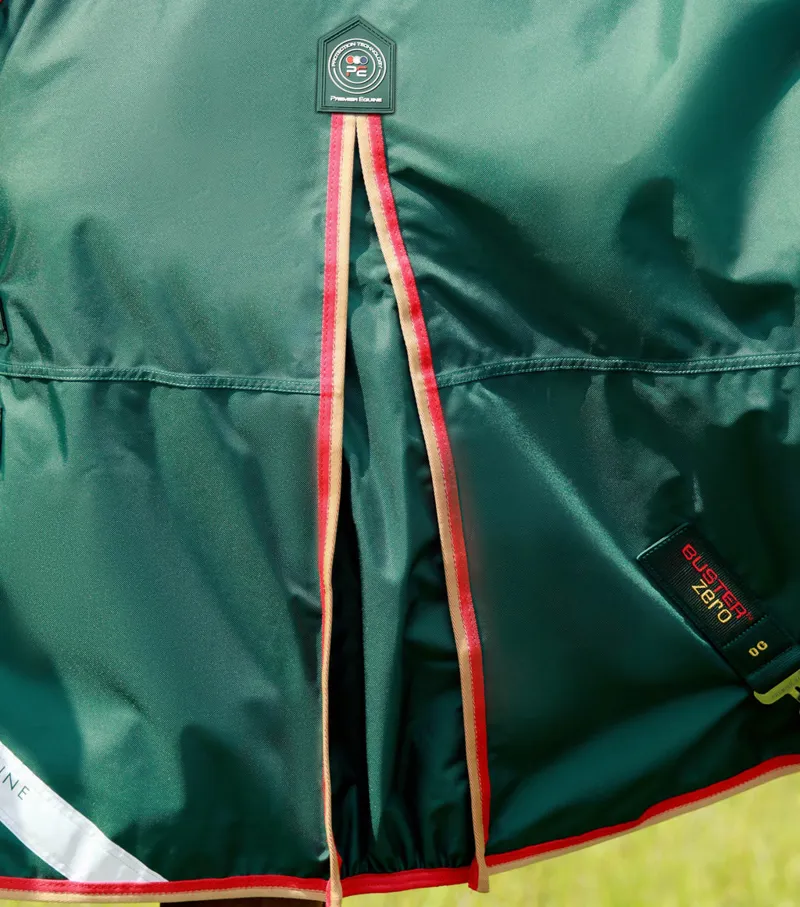 Premier Equine Buster Zero Turnout Rug with Classic Neck Cover - Green-3