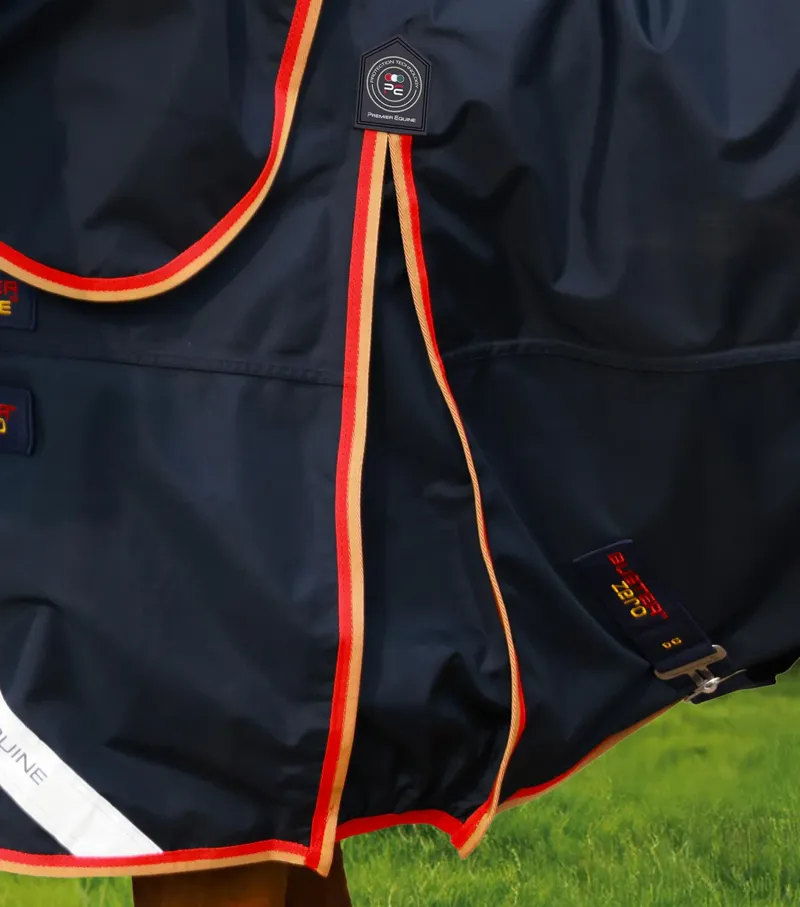 Premier Equine Buster Zero Turnout Rug with Classic Neck Cover - Navy-3