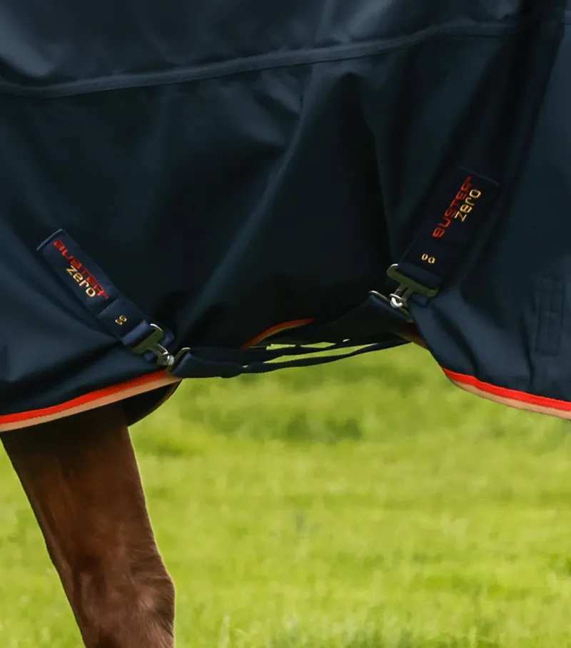 Premier Equine Buster Zero Turnout Rug with Classic Neck Cover - Navy-4