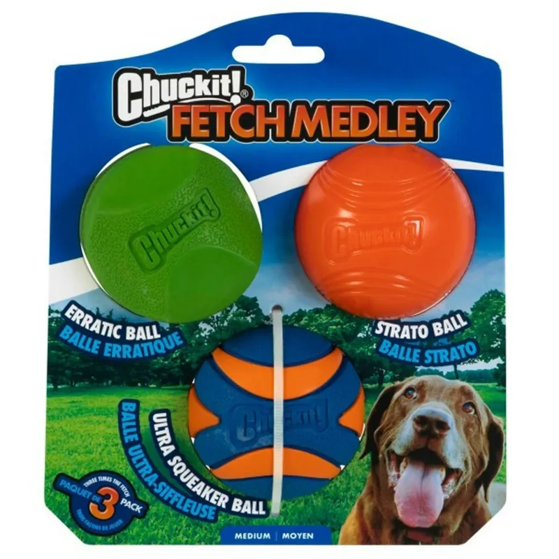 Chuckit Fetch Medley Medium 3pk