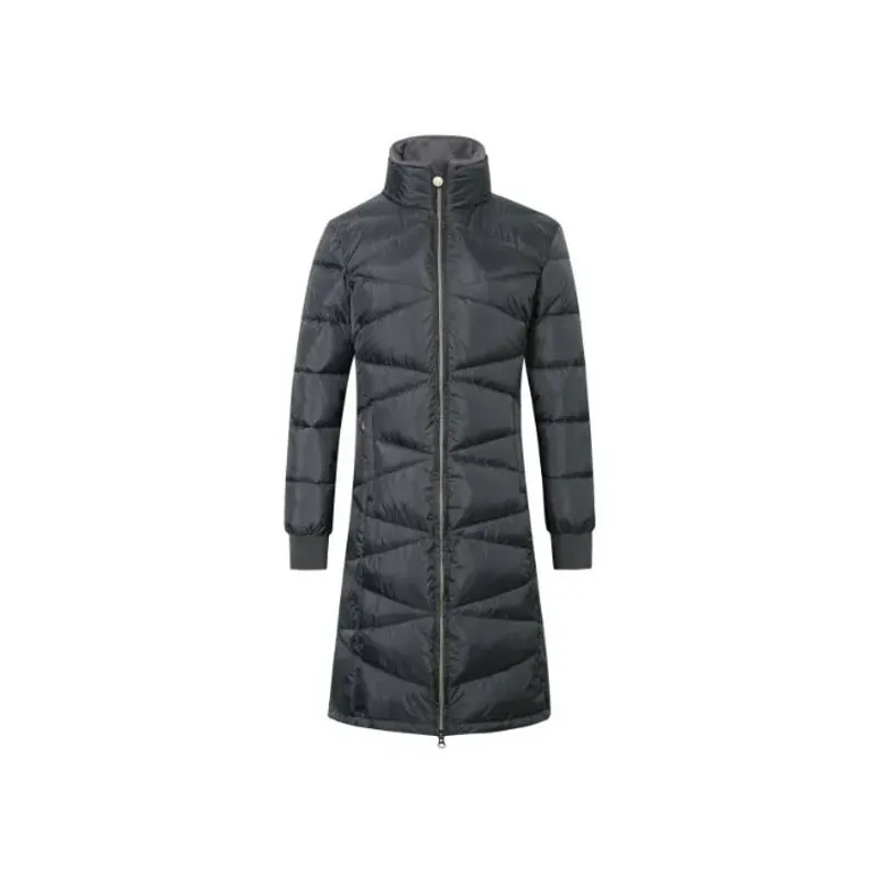 Covalliero Ladies Quilted Long Coat - Graphite