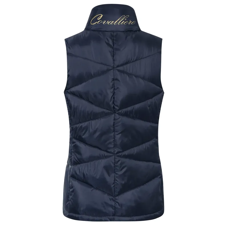 Covalliero Quilted Ladies Vest - Dark Navy-1