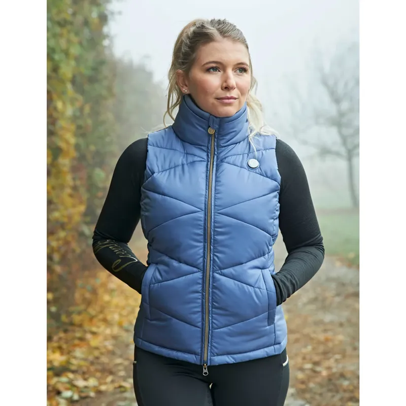 Covalliero Quilted Ladies Vest - Ice Blue-5