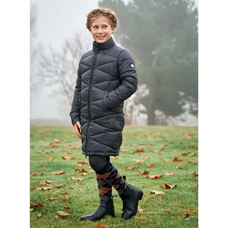 Covalliero Winter Kids Quilted Long Jacket - Graphite-4