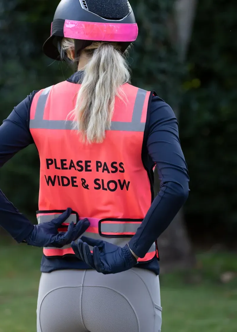 Woof Wear Hi Vis Riding Vest - Not Certified - Pink-3