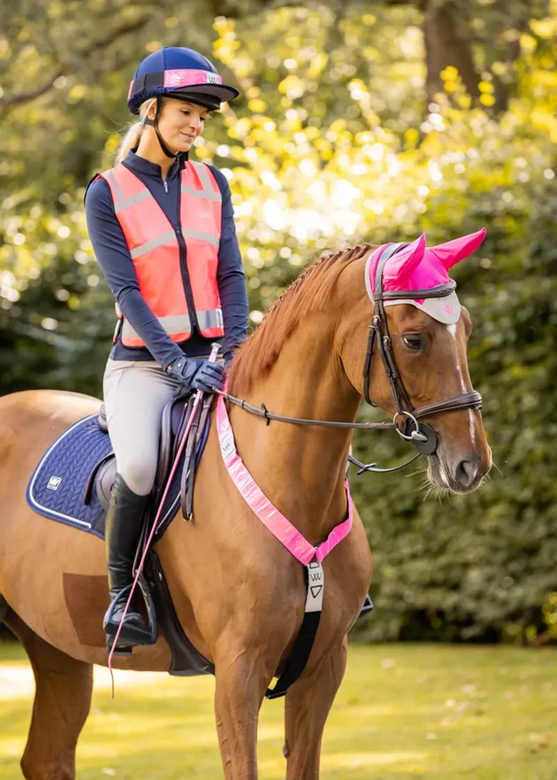 Woof Wear Hi Vis Riding Vest - Not Certified - Pink-4