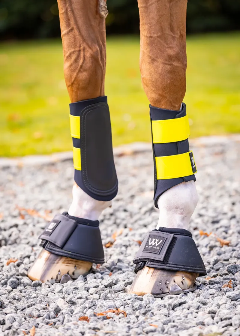 Woof Wear Club Brushing Boot - Reflective Yellow-1