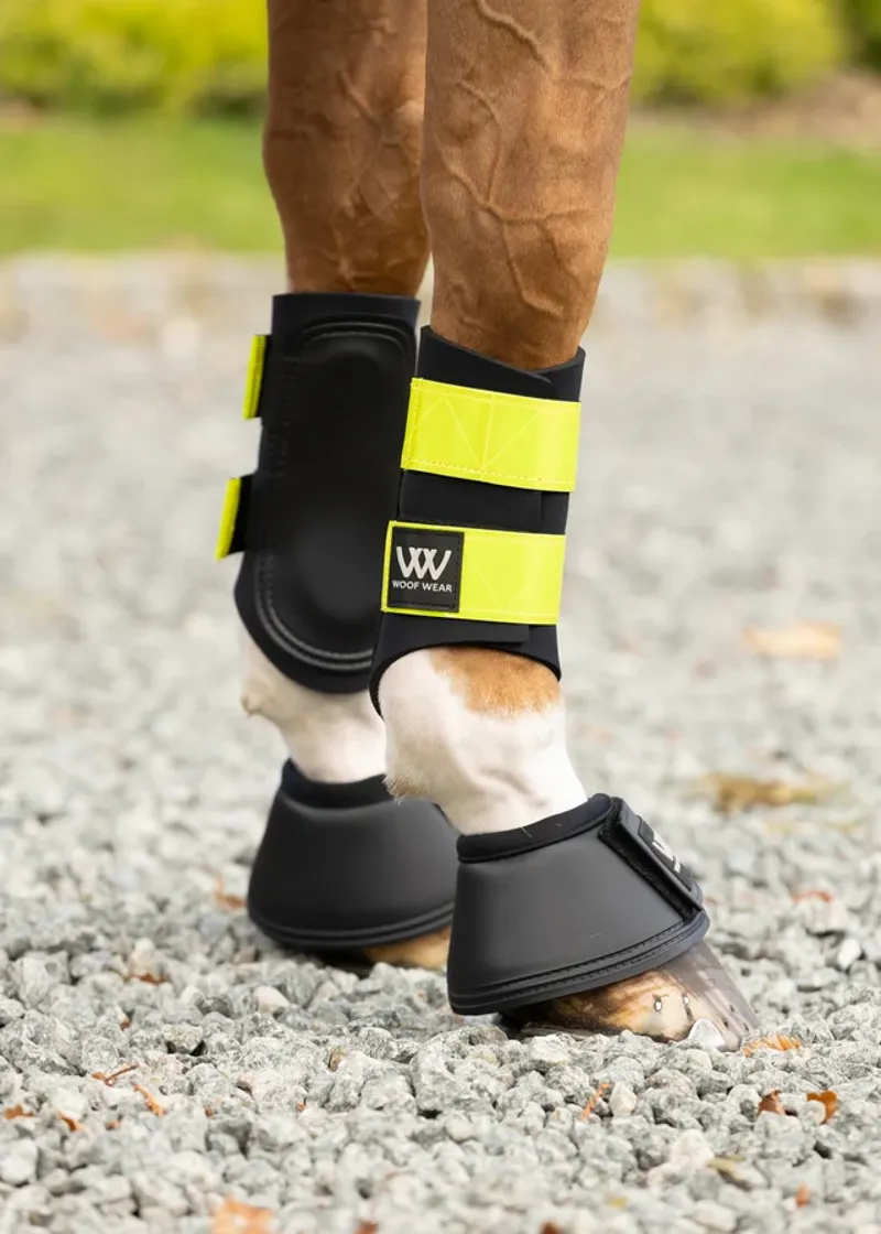Woof Wear Club Brushing Boot - Reflective Yellow-2