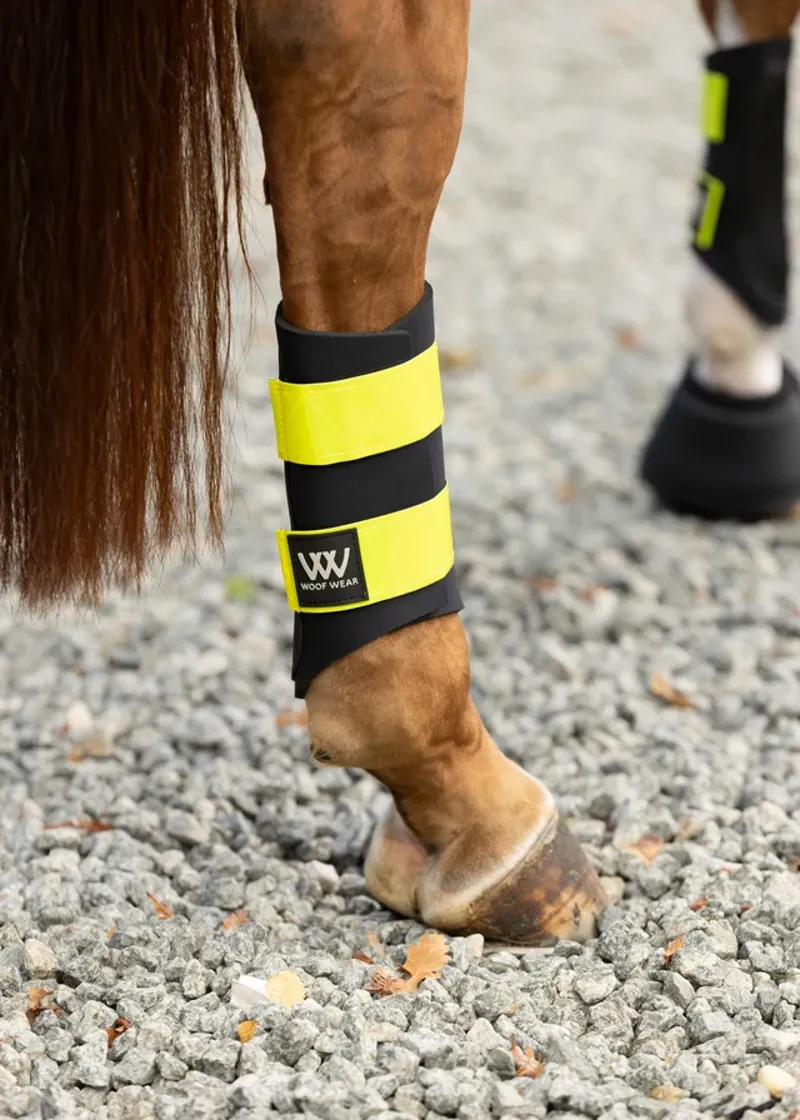Woof Wear Club Brushing Boot - Reflective Yellow-3