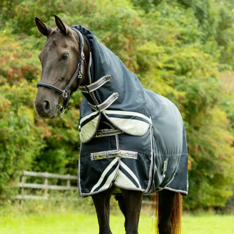 DefenceX Shield 200g Turnout Rug with Detachable Neck - Navy