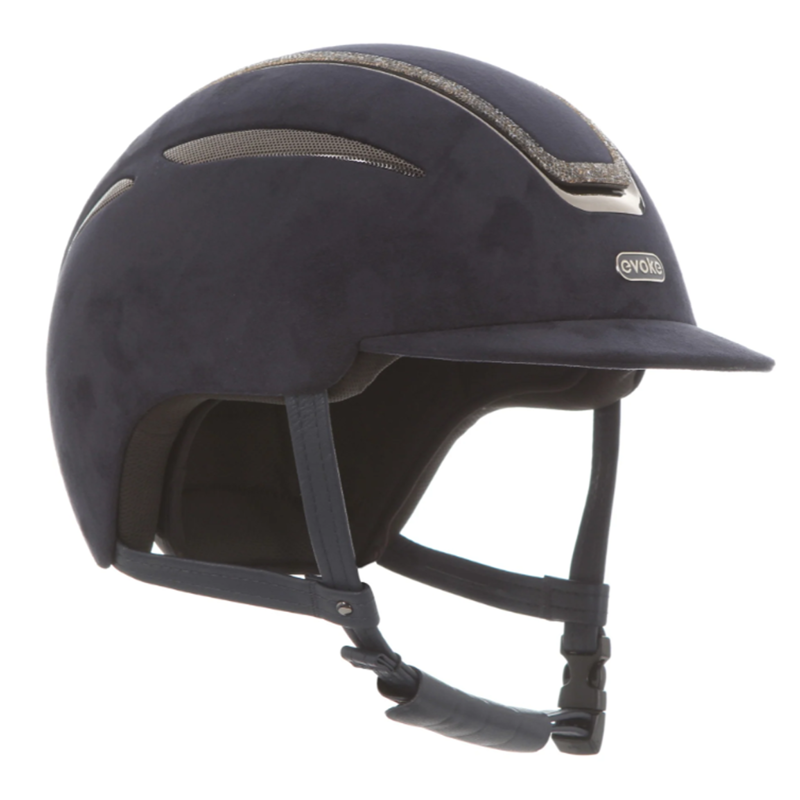 Evoke Callisto Classic Peak - Navy Suede Steel Crystal Frame-1