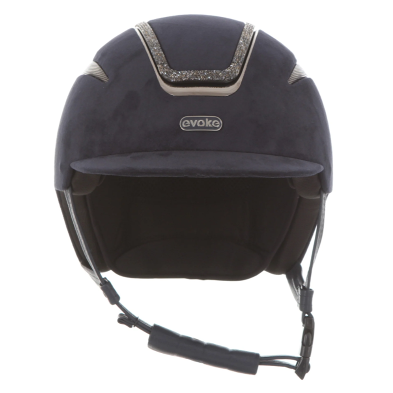 Evoke Callisto Classic Peak - Navy Suede Steel Crystal Frame-2