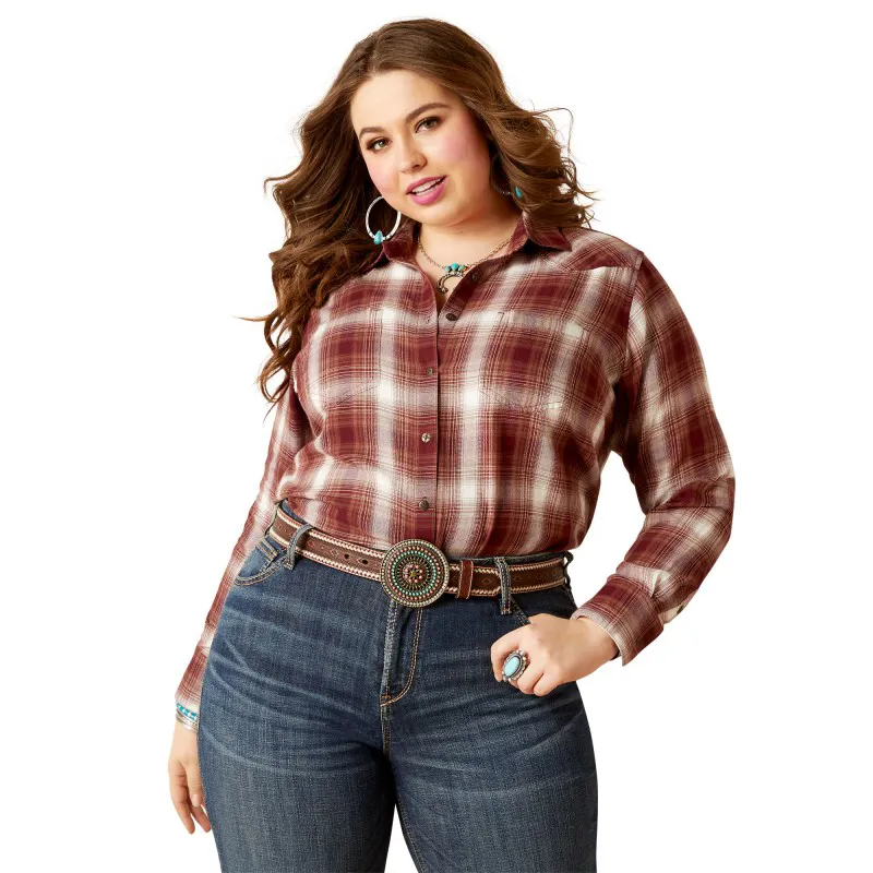 Ariat Billie Jean Western Shirt - Hearth Plaid