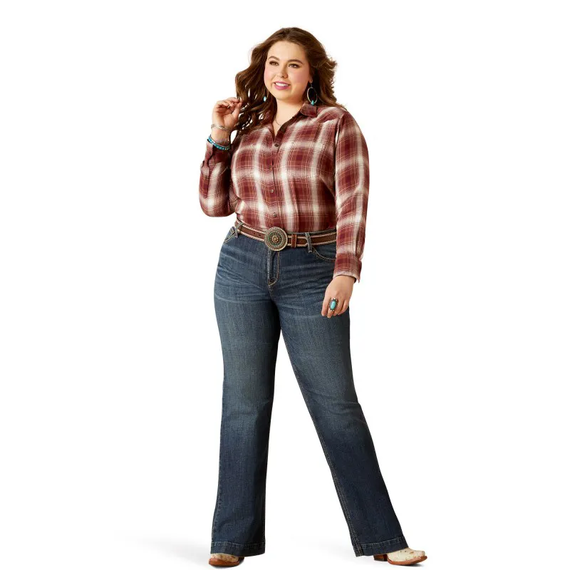 Ariat Billie Jean Western Shirt - Hearth Plaid-2