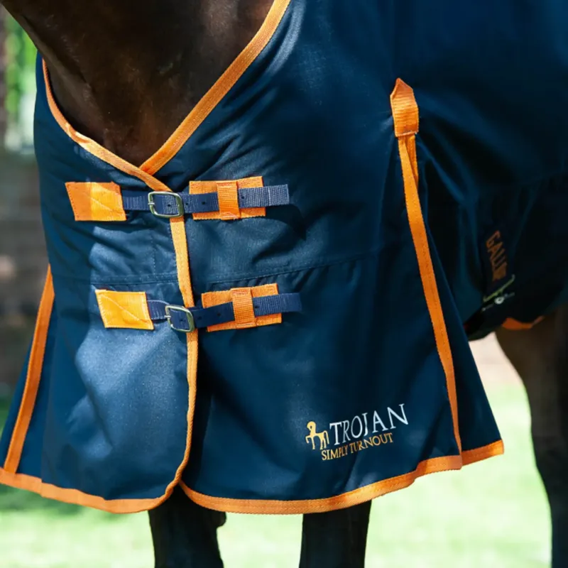 Gallop Trojan 100g Standard Turnout Rug - Navy/Orange-1