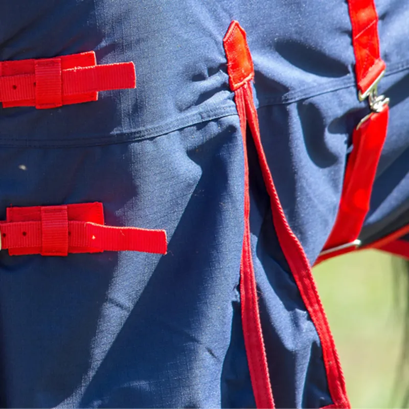 Gallop Trojan 200g Standard Turnout Rug - Navy/Red-3