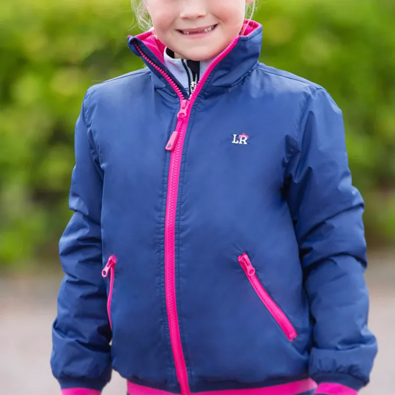 Hy Equestrian Little Rider Tracy Blouson Jacket - Navy/Pink
