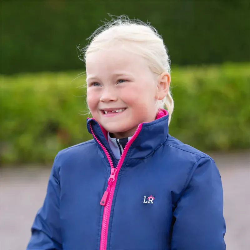 Hy Equestrian Little Rider Tracy Blouson Jacket - Navy/Pink-1