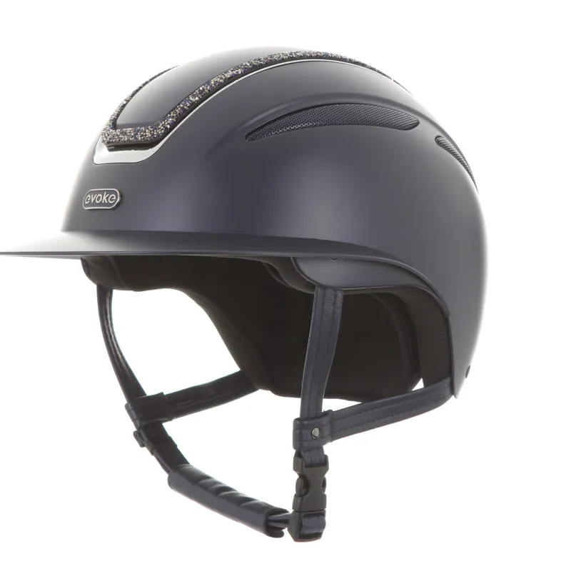 Evoke Callisto Wide Peak - Navy Silver Crystal Frame