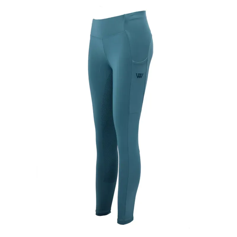 Woof Wear Young Rider Pro Tights - Mineral Blue