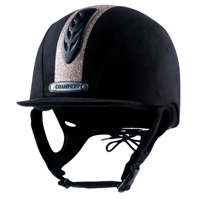 Champion Junior X-Air Dazzle Plus Peaked helmet - Black/Rose-1