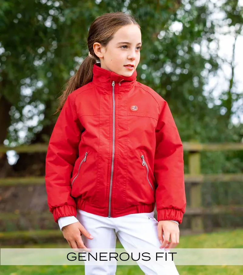 Premier Equine Junior Pro Rider Riding Jacket - Red-5