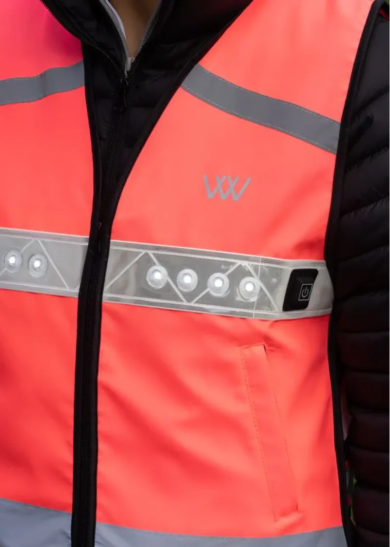Woof Wear LED Hi Vis Riding Vest - Hi Vis Pink-2