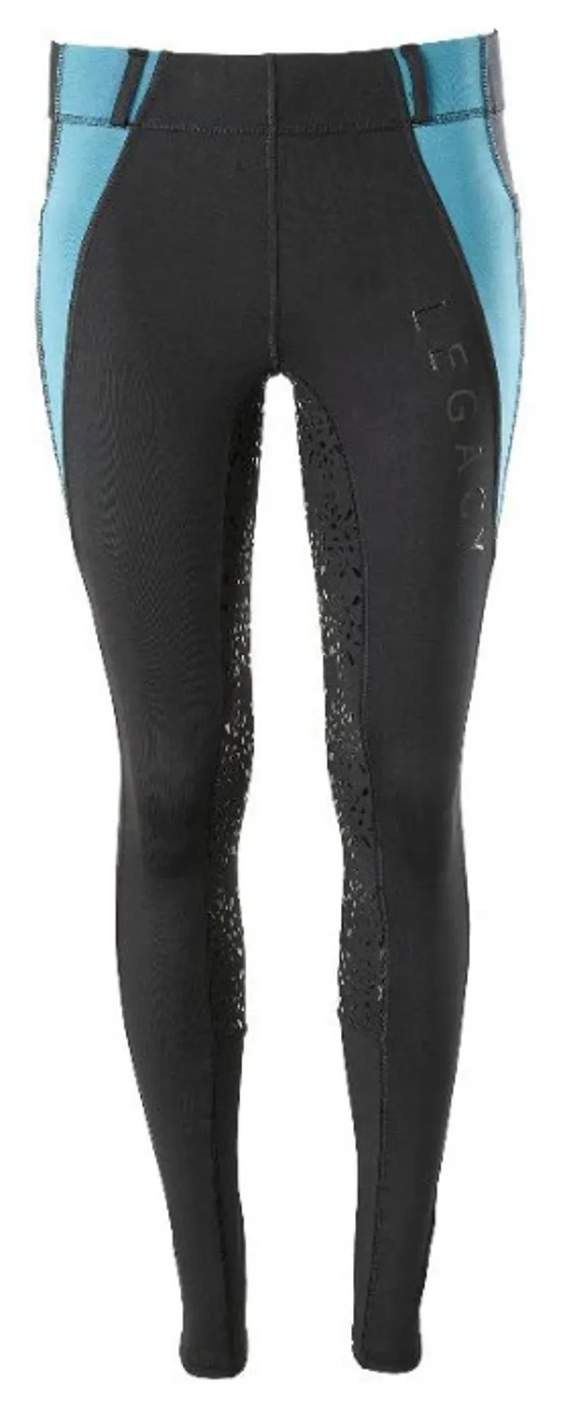 Legacy Ladies Riding Tights - Black/Turquoise