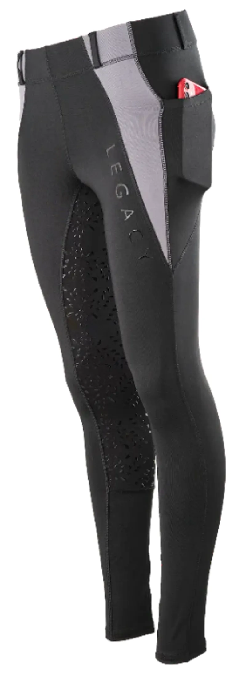 Legacy Ladies Riding Tights - Black/Grey-2