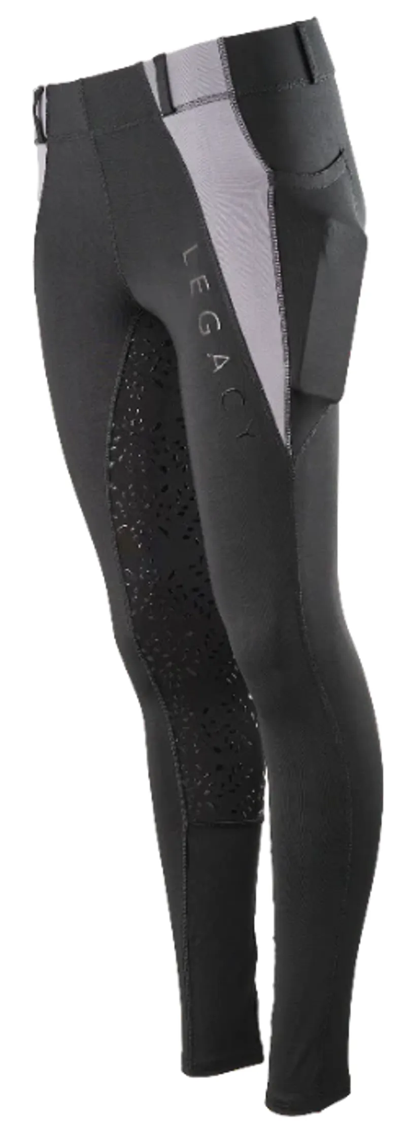Legacy Ladies Riding Tights - Black/Grey-1