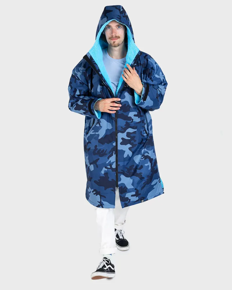dryrobe Advance Adult Long Sleeve V3- Blue Camo/Blue-5