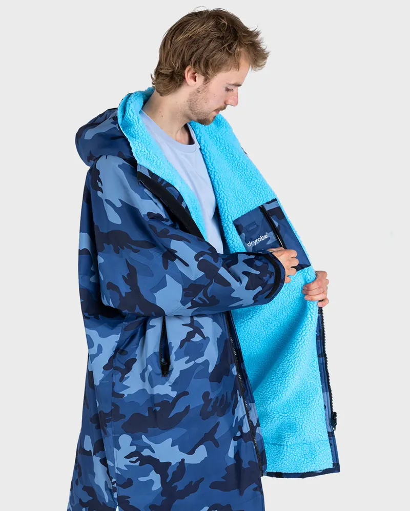 dryrobe Advance Adult Long Sleeve V3- Blue Camo/Blue-6