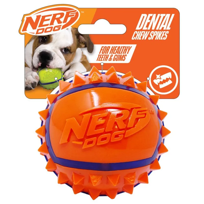 Nerf Dog Spike Ball 3.5in Orange/Blue