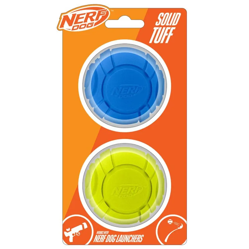 Nerf Dog Solid Foam Sonic Ball 2.5in 2pk Light Blue/Green
