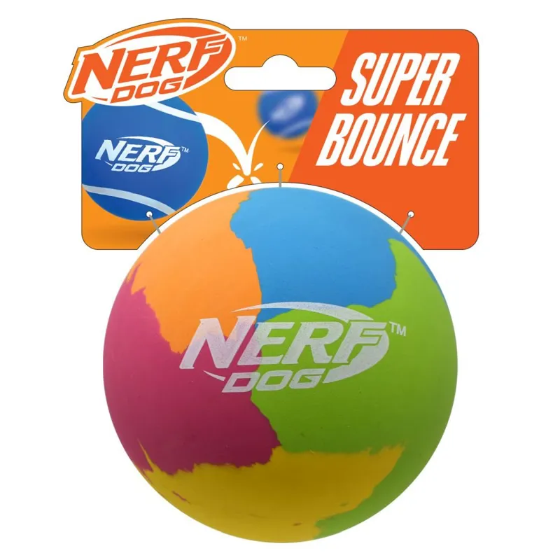 Nerf Dog Rubber Super Bounce Ball 3.8in Pink/Blue/Green/Orange/Yellow