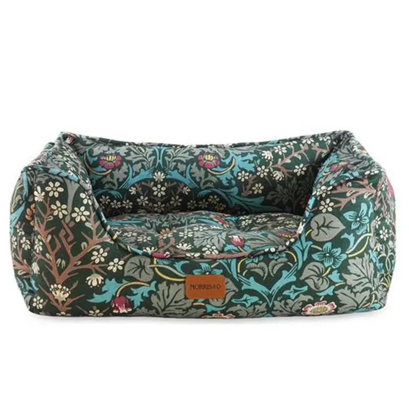 Morris and Co Square Bed - Blackthorn Print - Medium