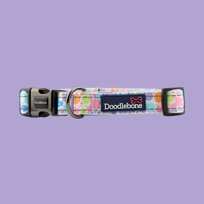 Doodlebone Padded Collar - Pastel Paint Splat