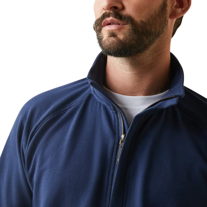 Ariat Mens Portola 1/2 Zip Sweatshirt Navy-2