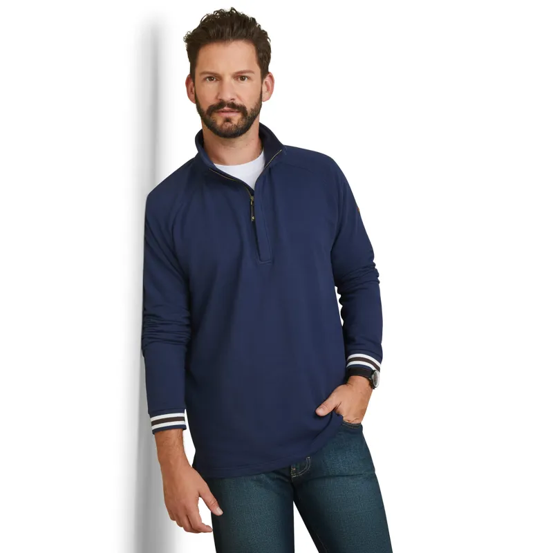 Ariat Mens Portola 1/2 Zip Sweatshirt Navy