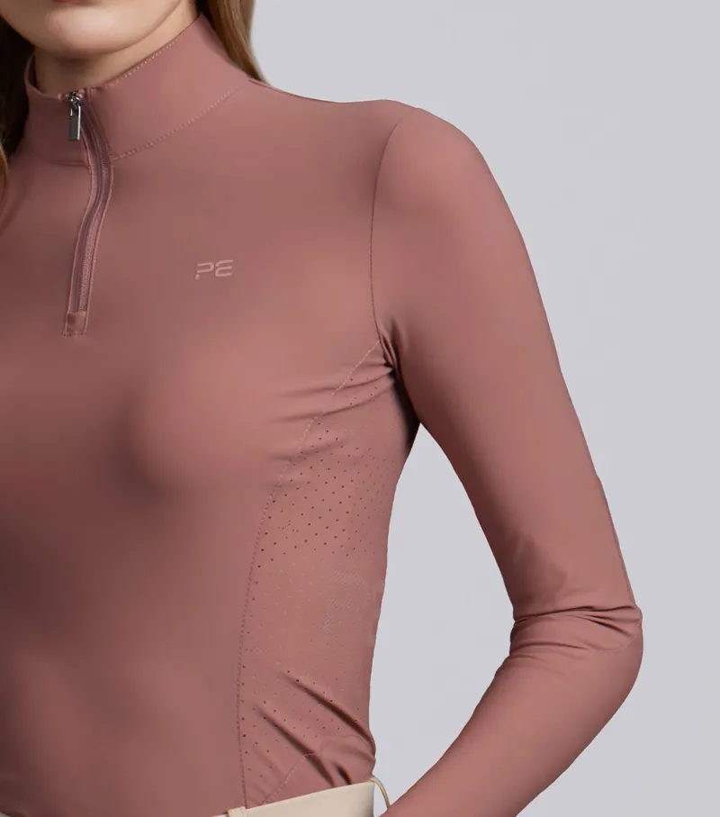 Premier Equine Prospero Long Sleeve Training Top - Rosewood-3